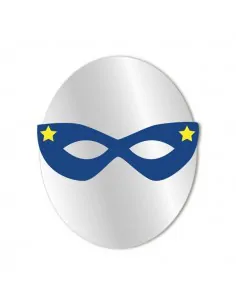 Miroir enfant,Miroir enfant: Masque loup bleu étoilé