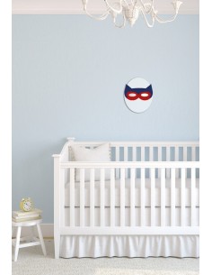 Miroir enfant,Miroir enfant: Masque loup rouge et bleu 2