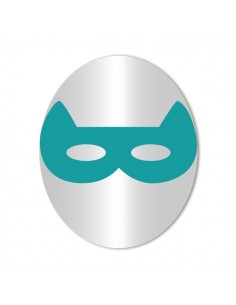 Miroir enfant,Miroir enfant: Masque loup turquoise