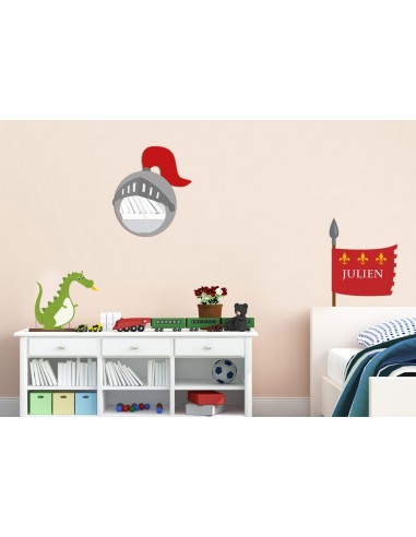 Stickers Prénom,Sticker Prénom : drapeau chevalier Stickers Prénom,Sticker Prénom : drapeau chevalier