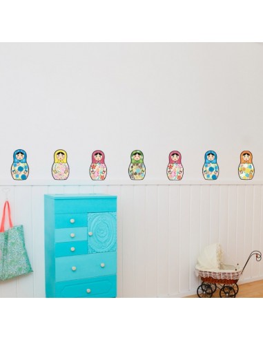 Stickers Poupées,Stickers Frise Poupées Russes 30 cm Stickers Poupées,Stickers Frise Poupées Russes 30 cm
