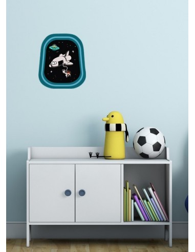 Stickers Espace,Sticker Garçon: Hublot navette grise Stickers Espace,Sticker Garçon: Hublot navette grise