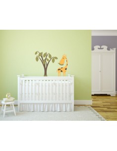 Stickers Jungle & Savane,Sticker enfant: Girafe et son arbre 2