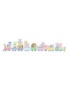 Stickers Nounours Doudous,sticker bébé: frise Train des doudous