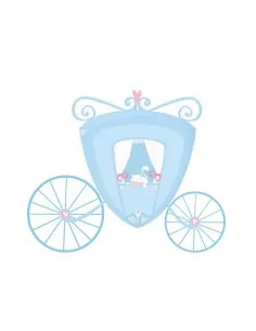 Stickers Fée & Princesse,Sticker Chambre Fille: Carrosse bleu