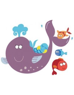 Stickers de la Mer,Stickers de la Mer: Baleine et poissons