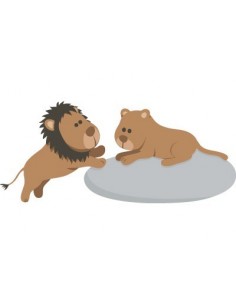 Stickers Jungle & Savane,Stickers enfants: Lion et Lionne