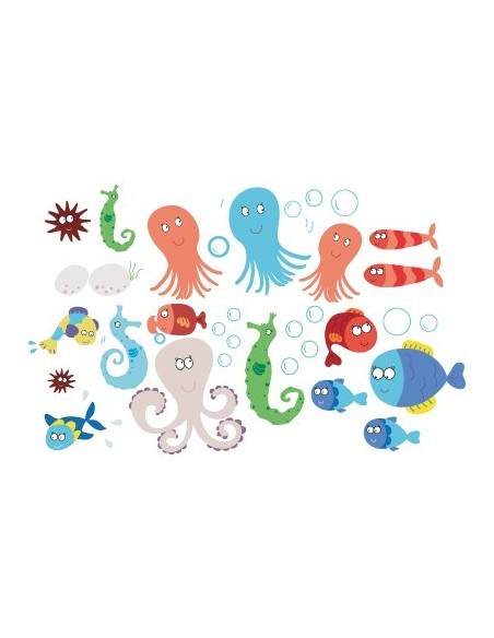 Stickers de la Mer,Stickers salle de bain: Poissons de la Mer