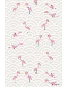 Papier peint enfant,Papier peint enfant: Flamants Roses