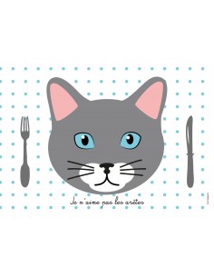 Set de table,Set de Table Enfant: Chat