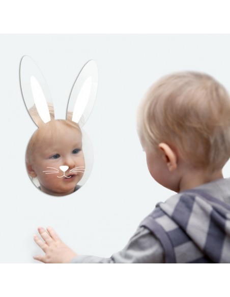 Miroir enfant,Miroir enfant: Tête de Lapin