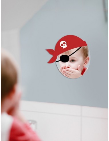 Miroir enfant,Miroir enfant: Tête Pirate Miroir enfant,Miroir enfant: Tête Pirate