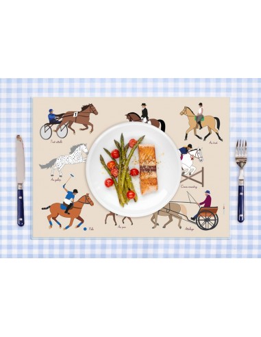 Set de table,Set De Table Enfant: Equitation Set de table,Set De Table Enfant: Equitation