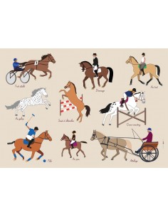 Set de table,Set De Table Enfant: Equitation