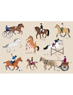 Set de table,Set De Table Enfant: Equitation