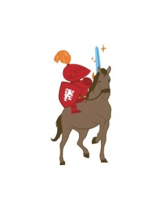 Stickers Chevalier,Stickers: Chevalier sur son cheval