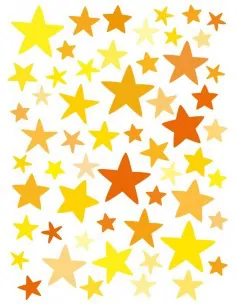 Stickers Graphiques,Stickers muraux: Etoiles jaunes