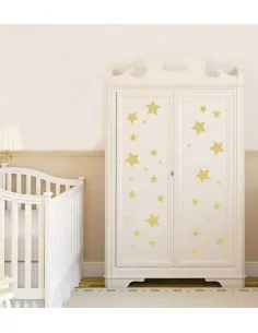 Stickers Graphiques,Stickers muraux: Etoiles or
