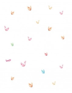 Rideaux chambre fille,Paire de Rideaux: Papillons colorés 2