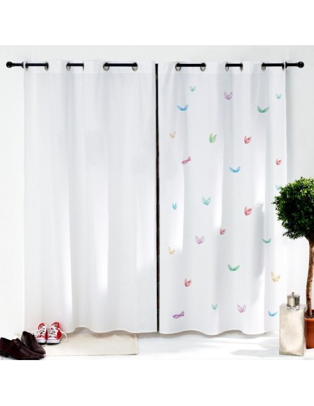 Rideau Enfant Papillons Colores