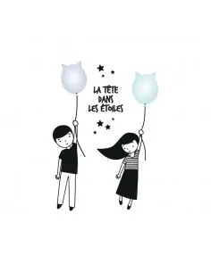 Stickers Bébé,Sticker enfant: La tête dans les étoiles