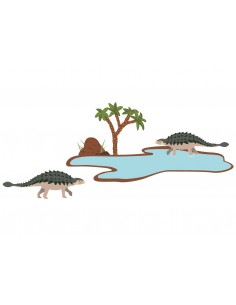 Stickers Dinosaures,Stickers enfant: 2 ankylosaures