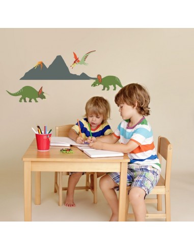 Stickers Dinosaures,Stickers Dinosaure: Ptéranodon & volcan Stickers Dinosaures,Stickers Dinosaure: Ptéranodon & volcan