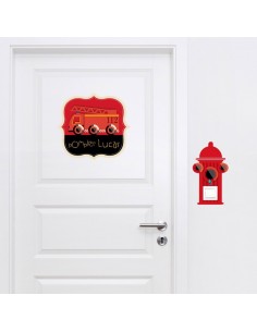 Stickers Pompier,Sticker Prénom à personnaliser: écusson pompier 2
