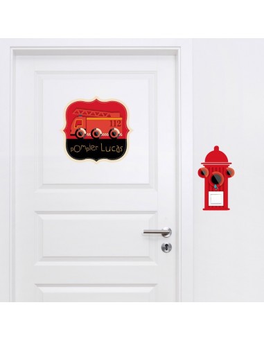 Stickers Pompier,Sticker Prénom à personnaliser: écusson pompier Stickers Pompier,Sticker Prénom à personnaliser: écusson pompier