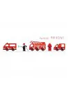 Stickers Pompier,sticker decoratif: frise pompiers
