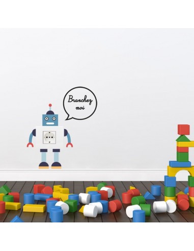 Stickers Prise,Sticker prise ou interrupteur: Robot Stickers Prise,Sticker prise ou interrupteur: Robot