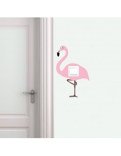Stickers Prise,Sticker prise ou interrupteur: Flamant rose 2