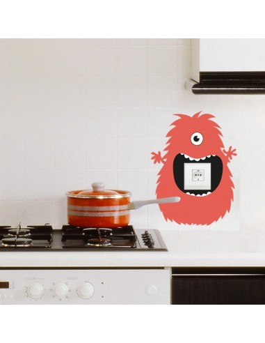 Stickers Prise,Sticker prise ou interrupteur: Monstre rouge Stickers Prise,Sticker prise ou interrupteur: Monstre rouge