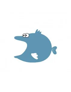 Stickers Prise,Sticker prise ou interrupteur: Poisson bleu