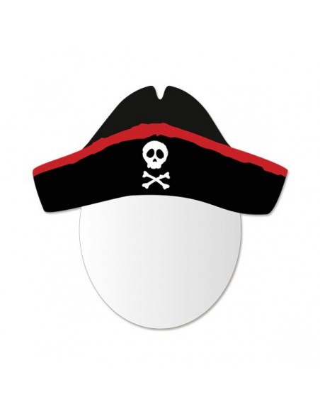 Miroir enfant,Miroir enfant: Tête Capitaine Pirate