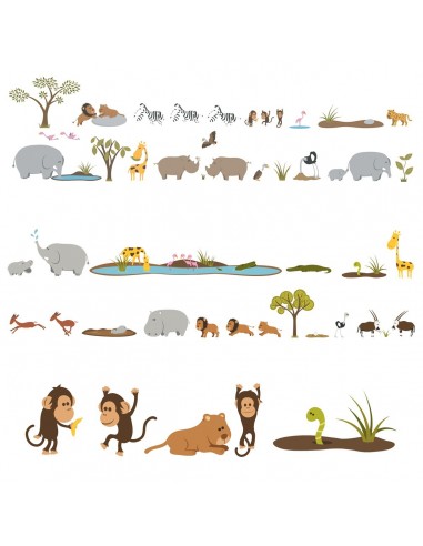 Kit Deco Promo,Kit de 53 Stickers: Grande Savane