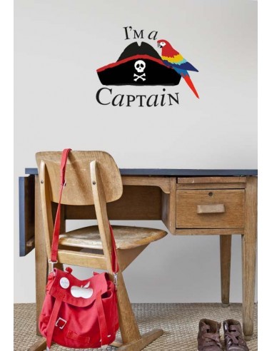 Stickers Pirates,Sticker chapeau: I'm a Captain Stickers Pirates,Sticker chapeau: I'm a Captain