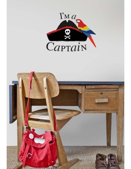 Stickers Pirates,Sticker chapeau: I'm a Captain