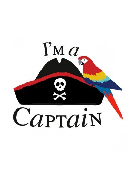 Stickers Pirates,Sticker chapeau: I'm a Captain