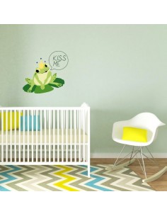 Stickers Fée & Princesse,Sticker Enfant: Grenouille Kiss Me 2