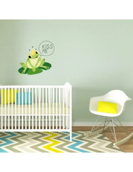 Stickers Fée & Princesse,Sticker Enfant: Grenouille Kiss Me