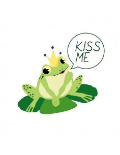 Stickers Fée & Princesse,Sticker Enfant: Grenouille Kiss Me