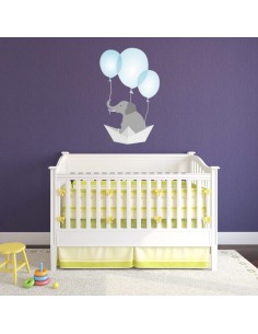 Stickers Bébé,Sticker Bébé: Éléphant Ballons 2