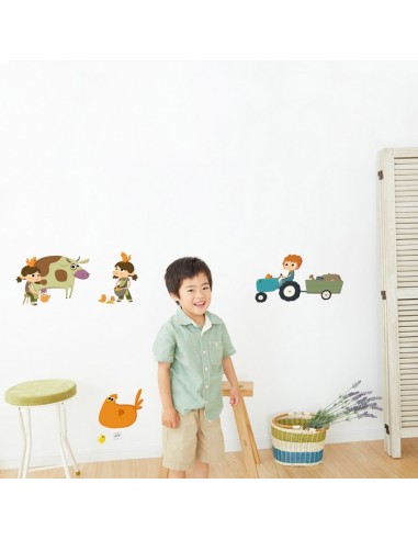 Stickers Ferme,Stickers de la Ferme: Les 4 fermiers Stickers Ferme,Stickers de la Ferme: Les 4 fermiers