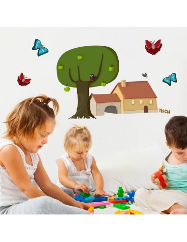 Stickers Ferme,Sticker enfant: Pommier Ferme Stickers Ferme,Sticker enfant: Pommier Ferme