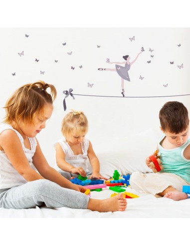 Stickers Danseuse,Sticker: Danseuse sur Fil "Couleurs" Stickers Danseuse,Sticker: Danseuse sur Fil "Couleurs"