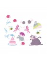 Stickers Fée & Princesse,Stickers déco: Animaux de la Princesse