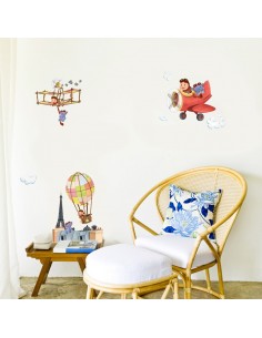 Stickers Bébé,Sticker Frise: Léo et Ruben 2