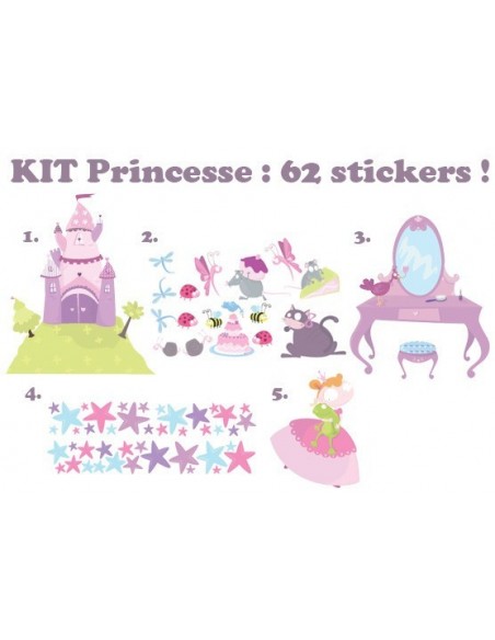 Stickers Fée & Princesse,Kit Stickers: Princesse