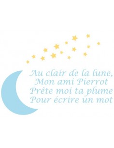 Stickers Bébé,Stickers enfants: Pierrot bleu